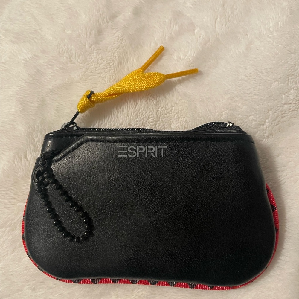 Esprit Black and Yellow accents change purse.